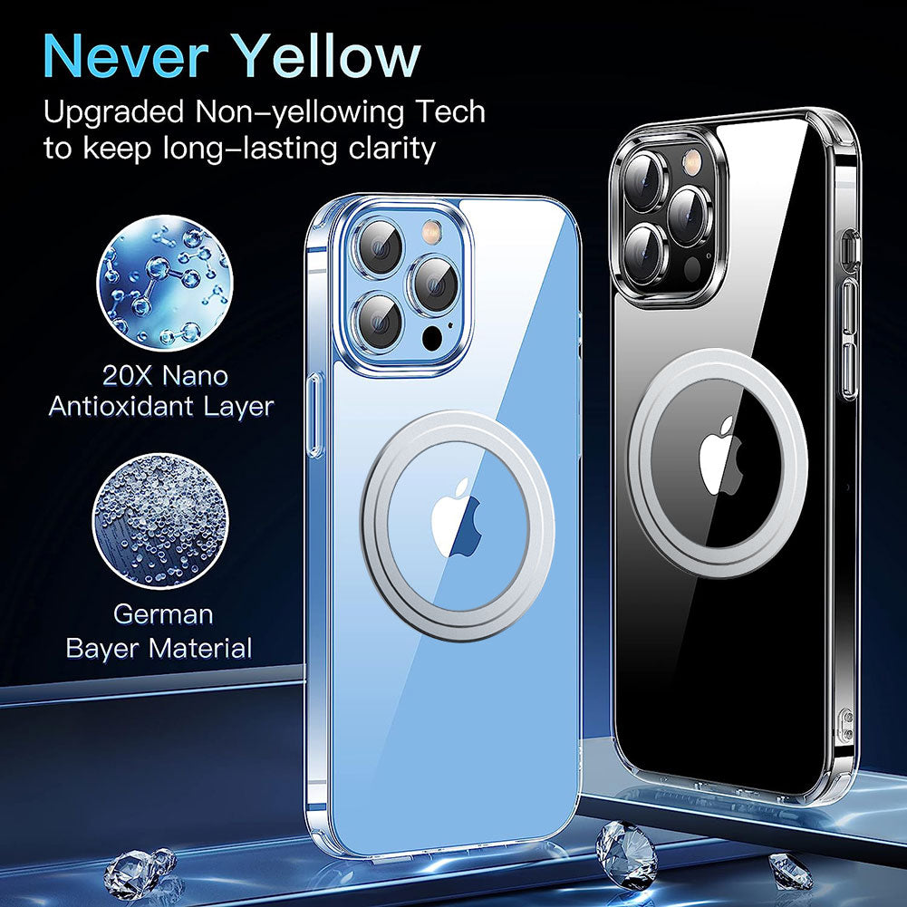 For iPhone 15 Pro Magnetic Clear Case TPU PC Shockproof Protective Phone Case Compatible with MagSafe For iPhone 15 Pro Magnetic Clear Case TPU PC Shockproof Protective Phone Case Compatible with MagSafe